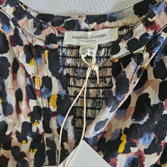 Beach Lunch Lounge Abstract Print Blouse Size XS - Picture 3 of 7
